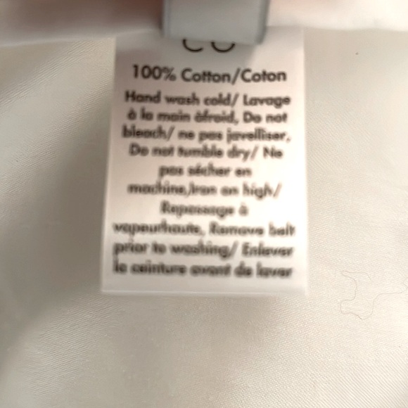 SALE! CO White Cotton Flared Shirtdress - Picture 15 of 16